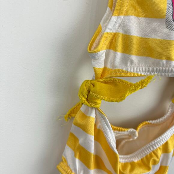 Vintage Carter's Yellow Striped Cool It! Koala Bathing Suit 5T USA - Picture 6 of 11